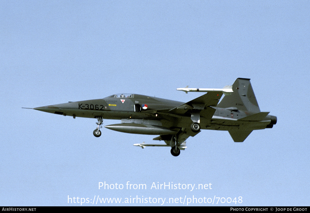 Aircraft Photo of K-3062 | Canadair NF-5A | Netherlands - Air Force | AirHistory.net #70048