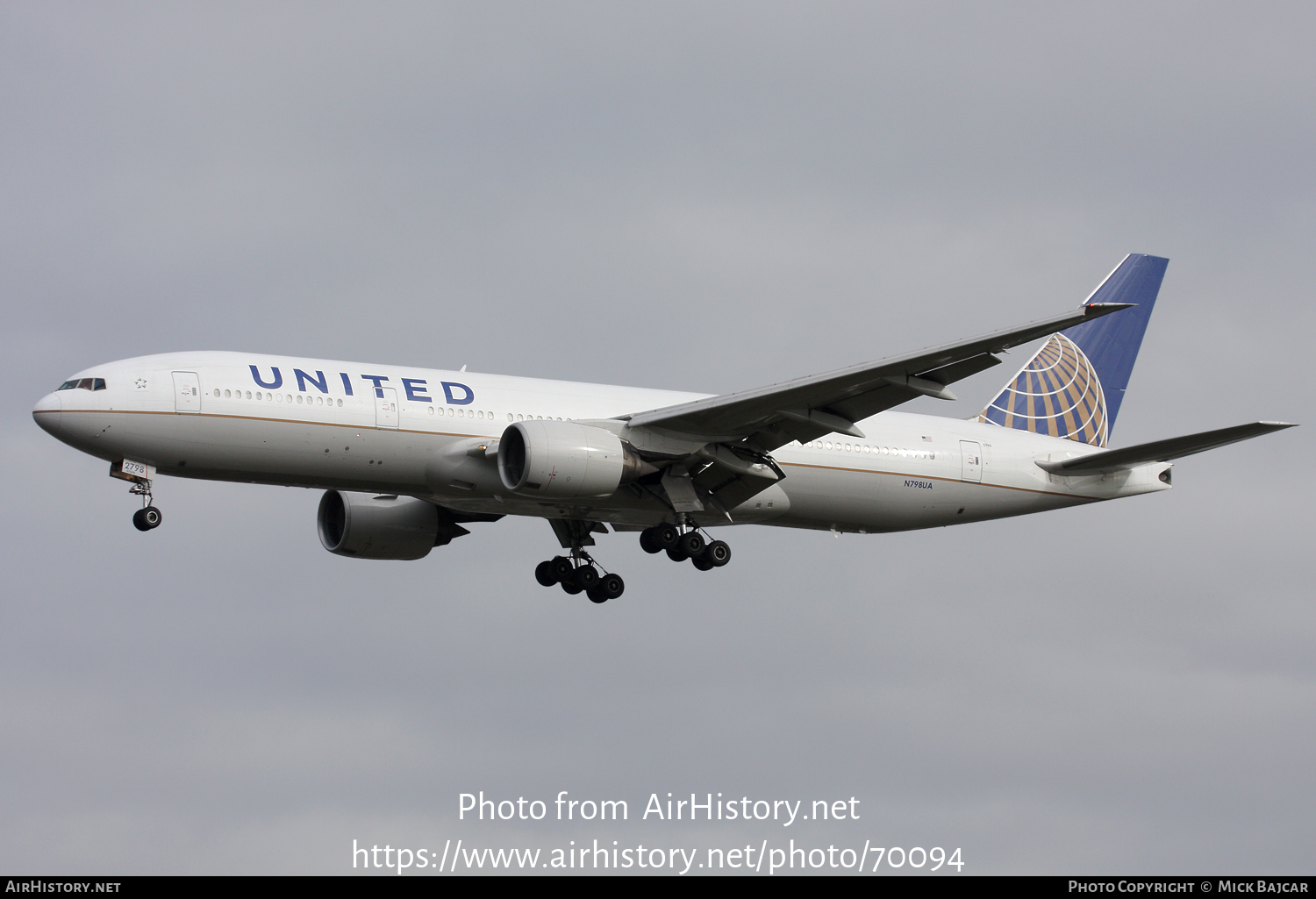 Aircraft Photo of N798UA | Boeing 777-222/ER | United Airlines | AirHistory.net #70094