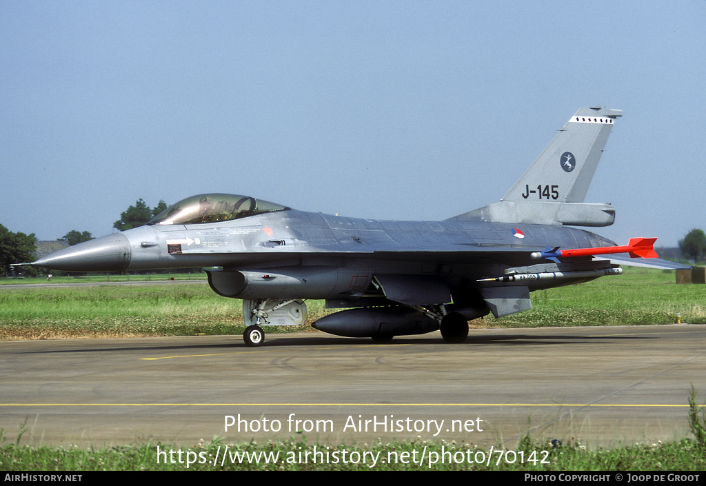 Aircraft Photo of J-145 | General Dynamics F-16A Fighting Falcon | Netherlands - Air Force | AirHistory.net #70142