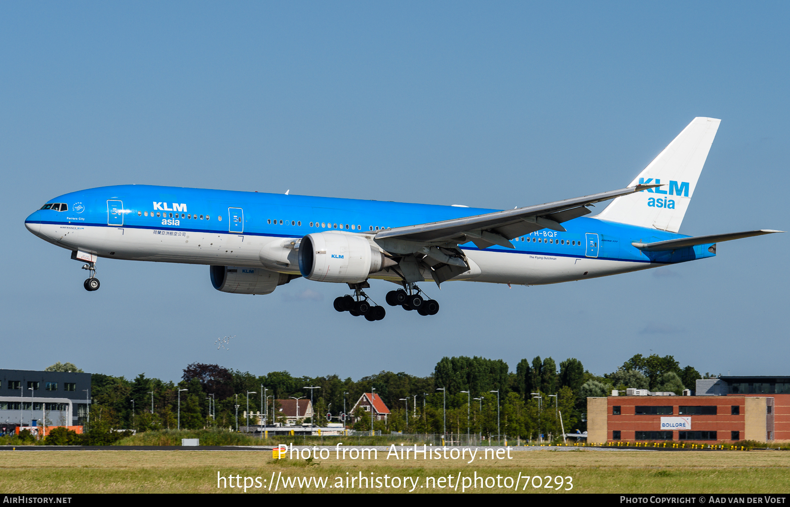 Aircraft Photo of PH-BQF | Boeing 777-206/ER | KLM Asia | AirHistory ...