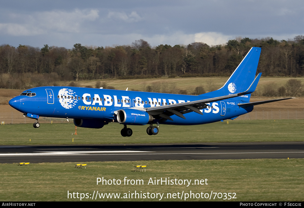 Aircraft Photo of EI-CSC | Boeing 737-8AS | Ryanair | AirHistory.net #70352