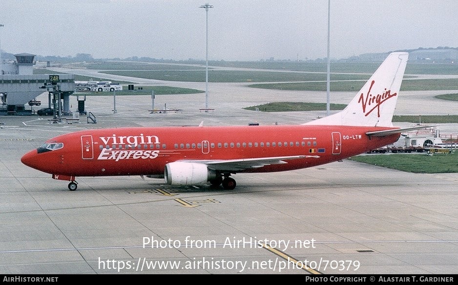 Aircraft Photo of OO-LTW | Boeing 737-33A | Virgin Express | AirHistory.net #70379