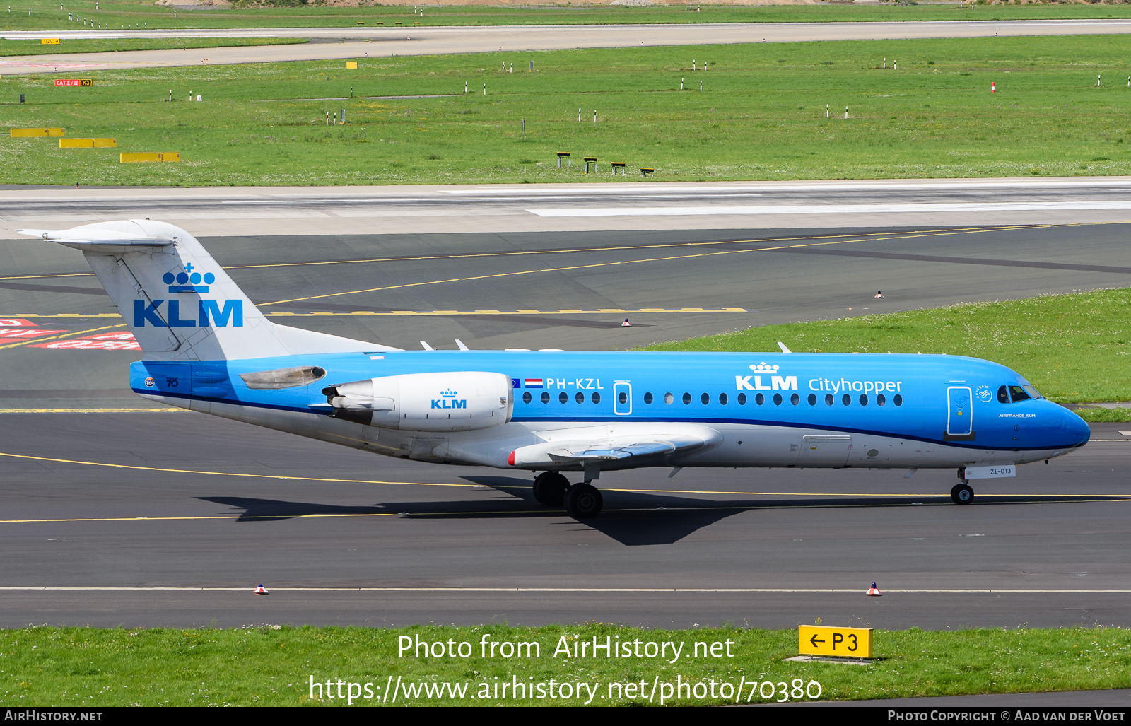 Aircraft Photo of PH-KZL | Fokker 70 (F28-0070) | KLM Cityhopper | AirHistory.net #70380