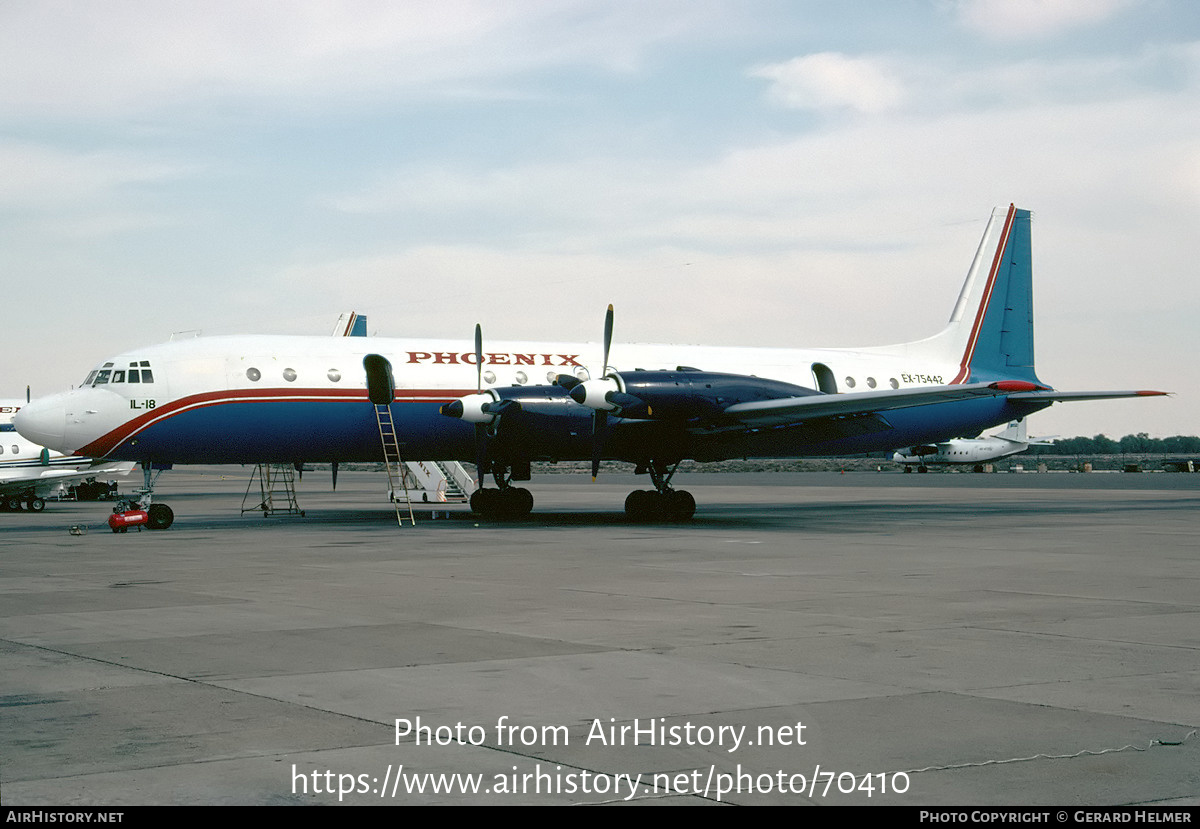 Aircraft Photo of EX-75442 | Ilyushin Il-18D | Phoenix Aviation | AirHistory.net #70410