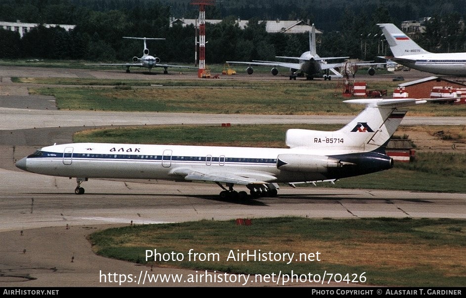 Aircraft Photo of RA-85714 | Tupolev Tu-154M | ALAK - Aktsionernaya Lizingovaya Aviakompania | AirHistory.net #70426