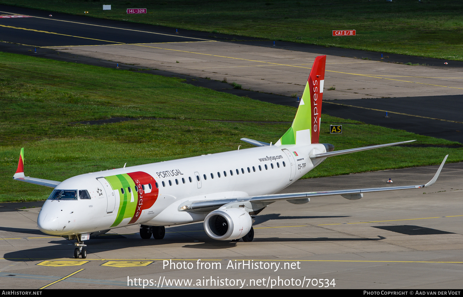 Aircraft Photo of CS-TPP | Embraer 190LR (ERJ-190-100LR) | TAP Portugal Express | AirHistory.net #70534