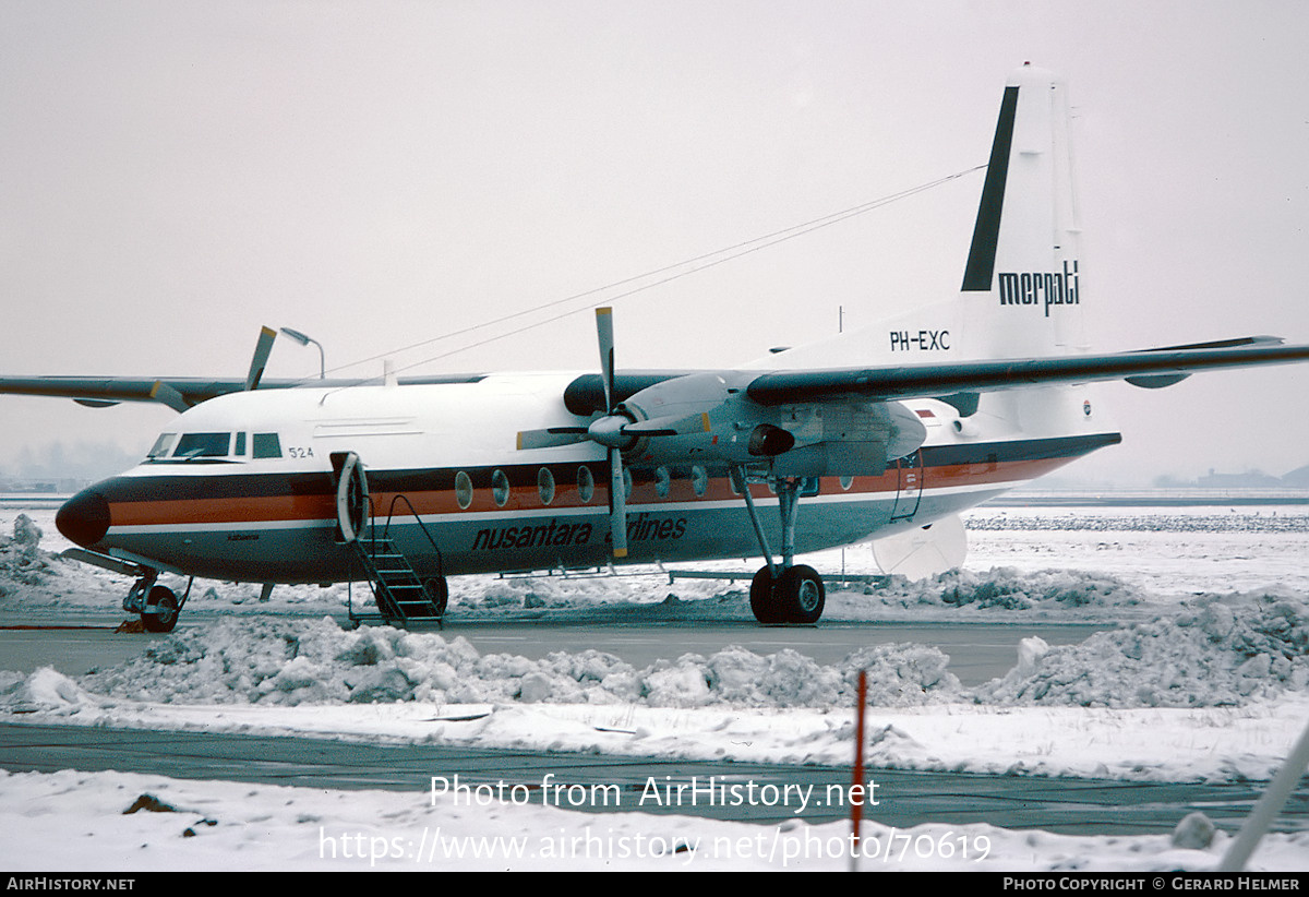 Aircraft Photo of PH-EXC | Fokker F27-500 Friendship | Merpati Nusantara Airlines | AirHistory.net #70619