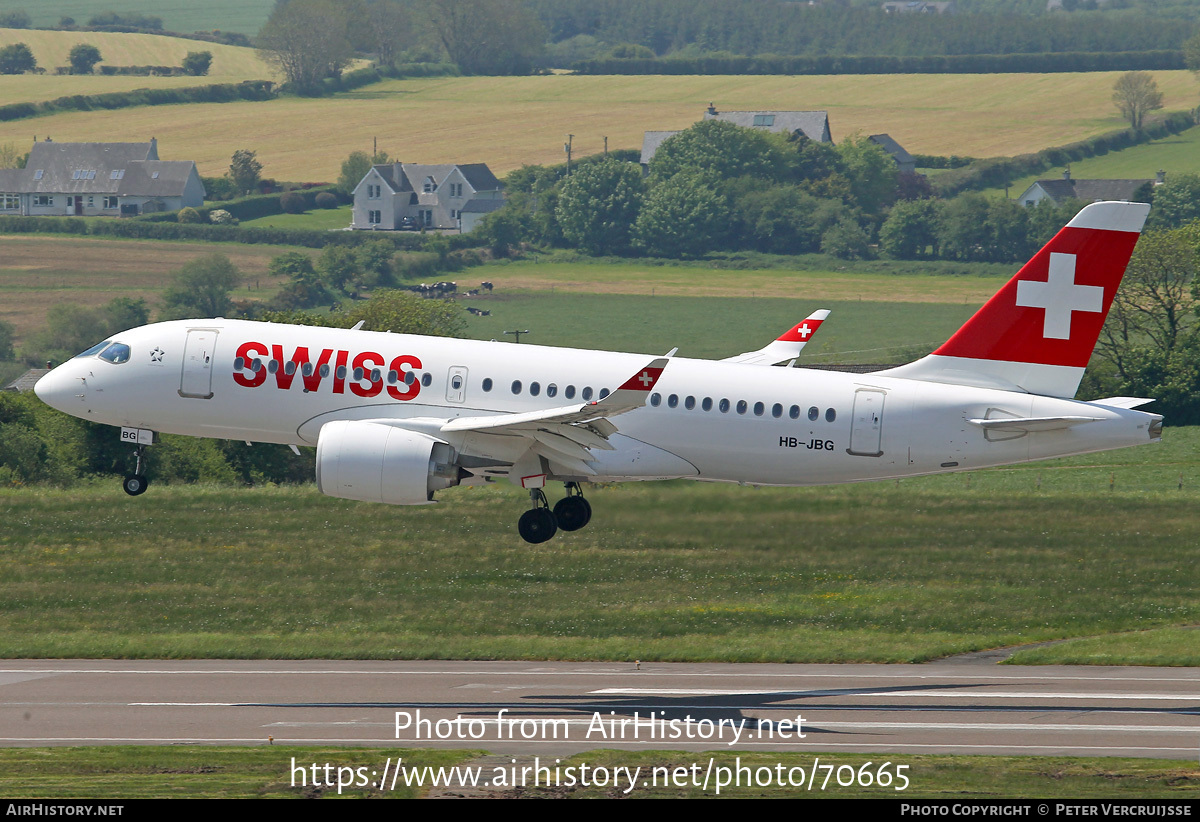 Aircraft Photo of HB-JBG | Bombardier CSeries CS100 (BD-500-1A10) | Swiss International Air Lines | AirHistory.net #70665