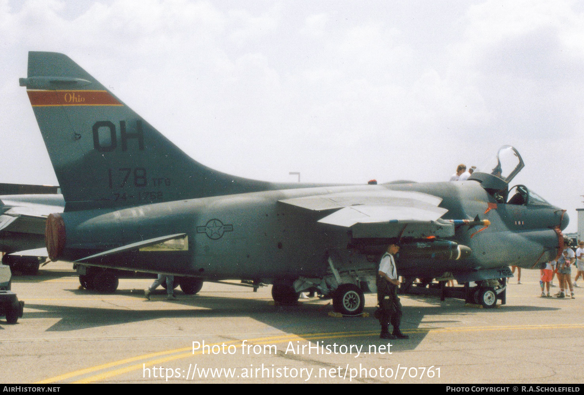 Aircraft Photo of 74-1752 | LTV A-7D Corsair II | USA - Air Force | AirHistory.net #70761