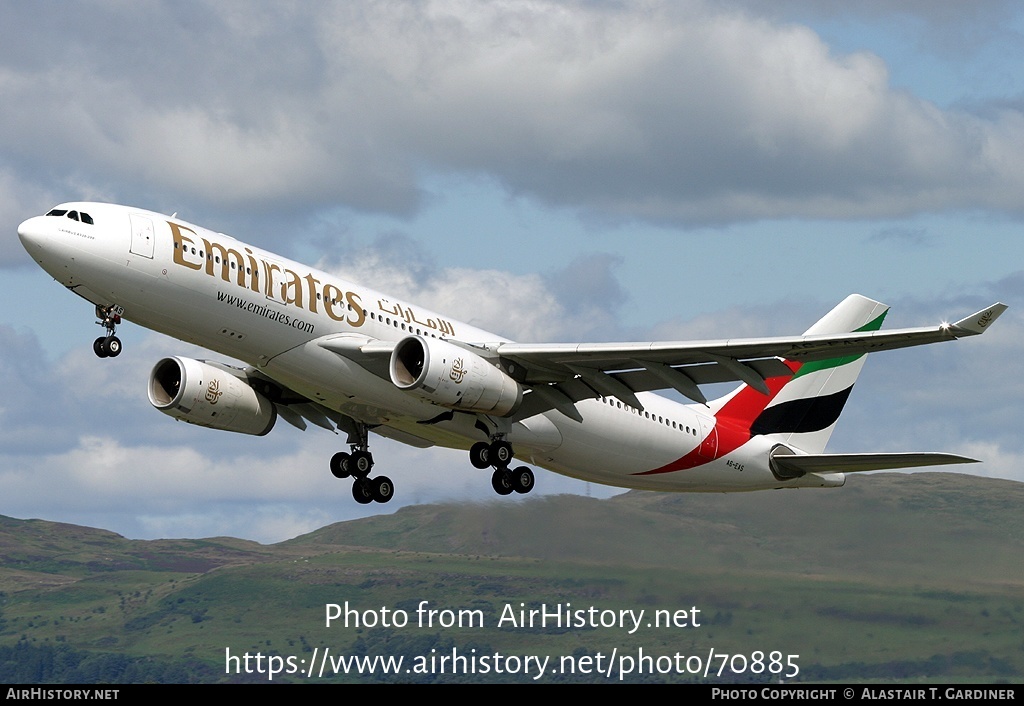 Aircraft Photo of A6-EAS | Airbus A330-243 | Emirates | AirHistory.net #70885