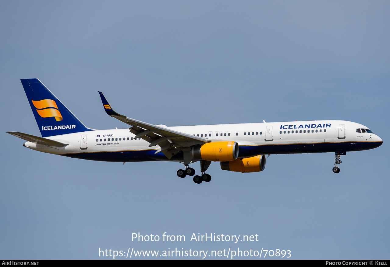 Aircraft Photo of TF-FIK | Boeing 757-256 | Icelandair | AirHistory.net #70893