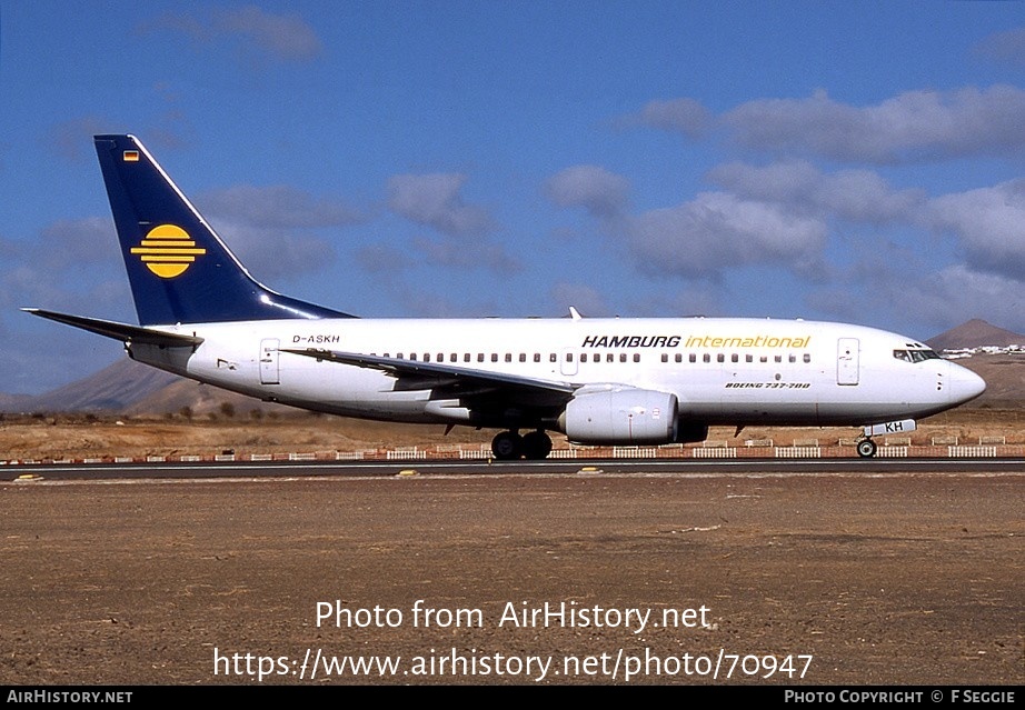 Aircraft Photo of D-ASKH | Boeing 737-73S | Hamburg International | AirHistory.net #70947