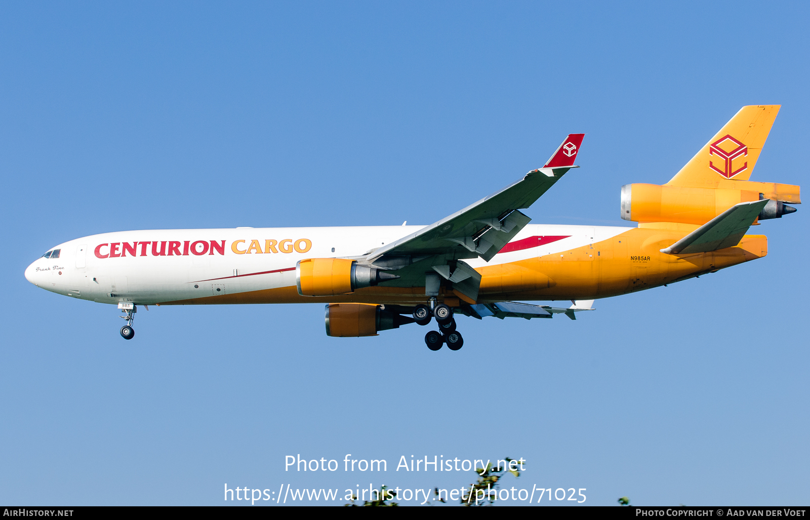 Aircraft Photo of N985AR | McDonnell Douglas MD-11/F | Centurion Cargo | AirHistory.net #71025