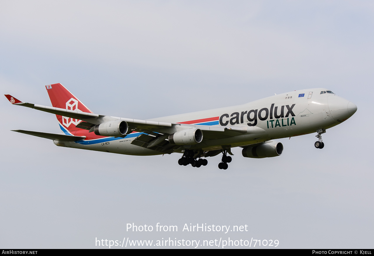 Aircraft Photo of LX-RCV | Boeing 747-4R7F/SCD | Cargolux Italia | AirHistory.net #71029