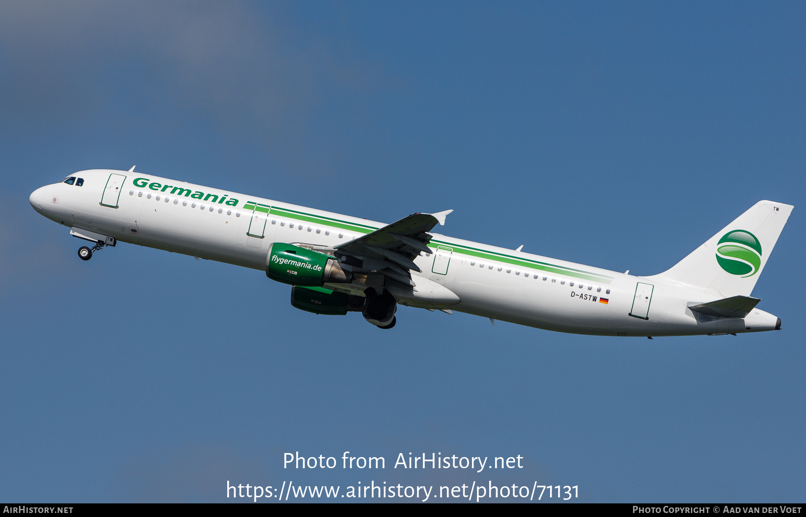 Aircraft Photo of D-ASTW | Airbus A321-211 | Germania | AirHistory.net #71131