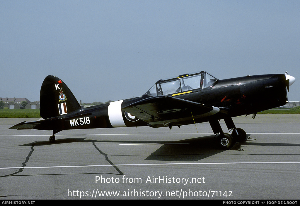 Aircraft Photo of WK518 | De Havilland DHC-1 Chipmunk T10 | UK - Air Force | AirHistory.net #71142