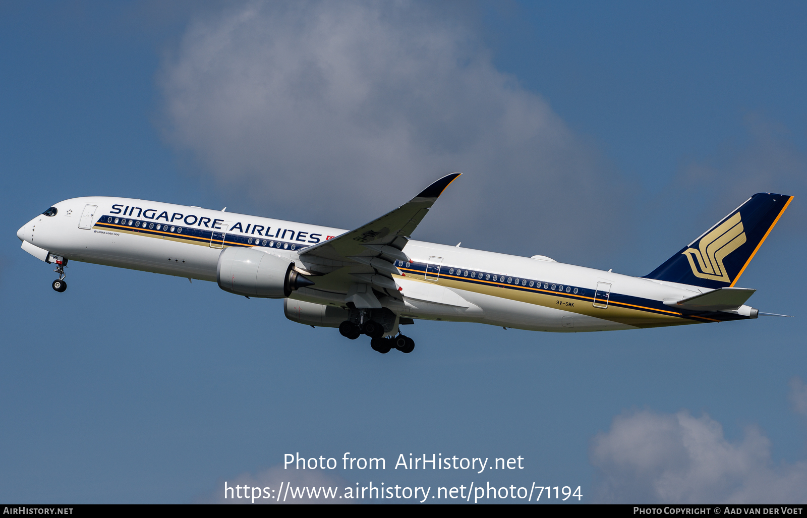 Aircraft Photo of 9V-SMK | Airbus A350-941 | Singapore Airlines | AirHistory.net #71194