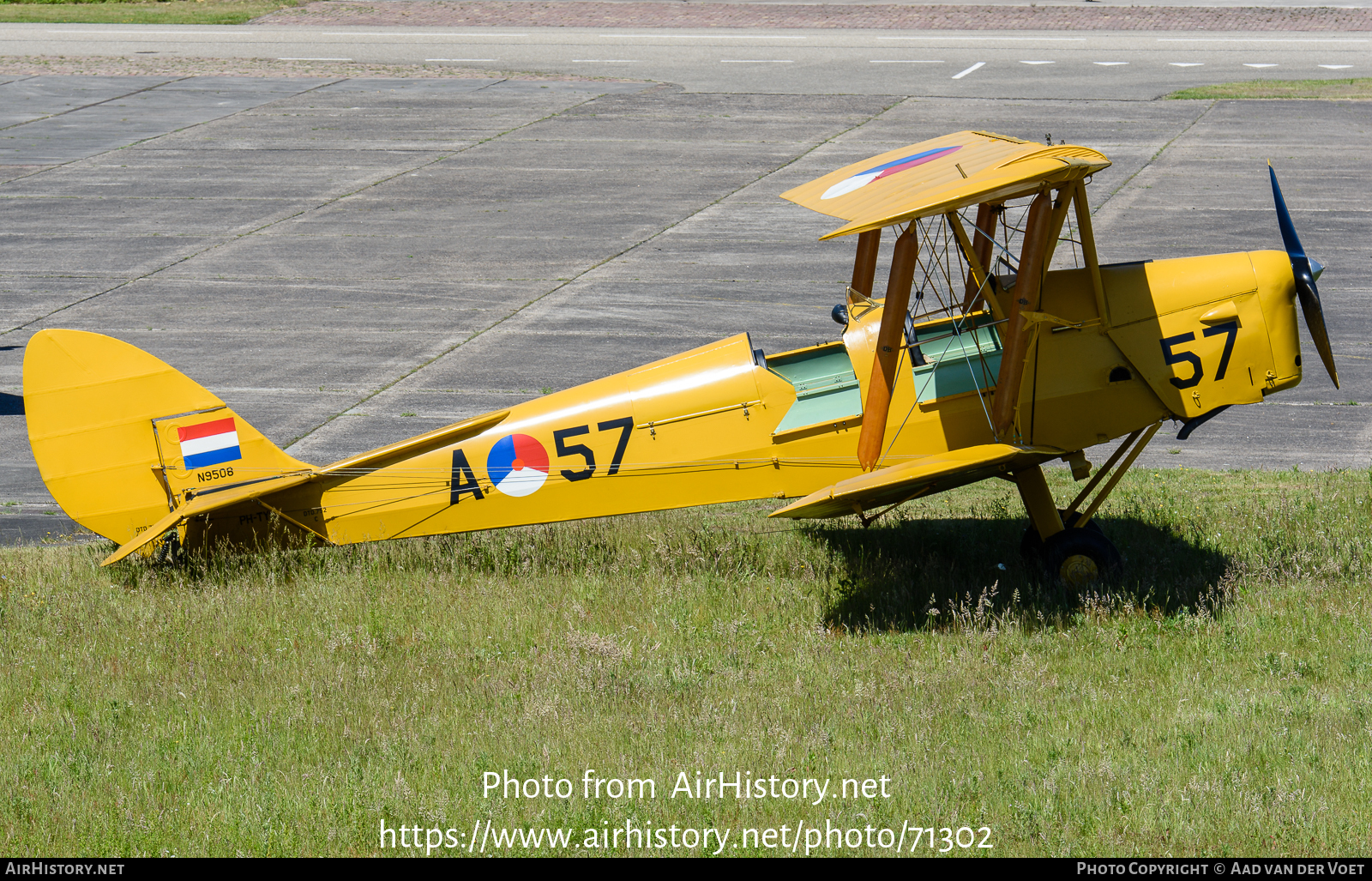 Aircraft Photo of PH-TYG / A-57 | De Havilland D.H. 82A Tiger Moth | Koninklijke Luchtmacht Historische Vlucht | Netherlands - Air Force | AirHistory.net #71302