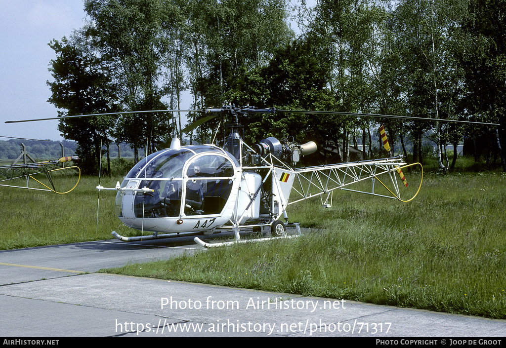 Aircraft Photo of A47 | Sud SA-318C Alouette II | Belgium - Army | AirHistory.net #71317