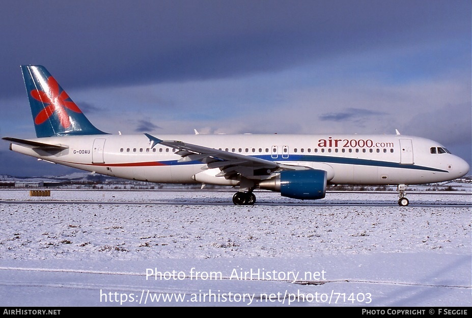 Aircraft Photo of G-OOAU | Airbus A320-214 | Air 2000 | AirHistory.net #71403