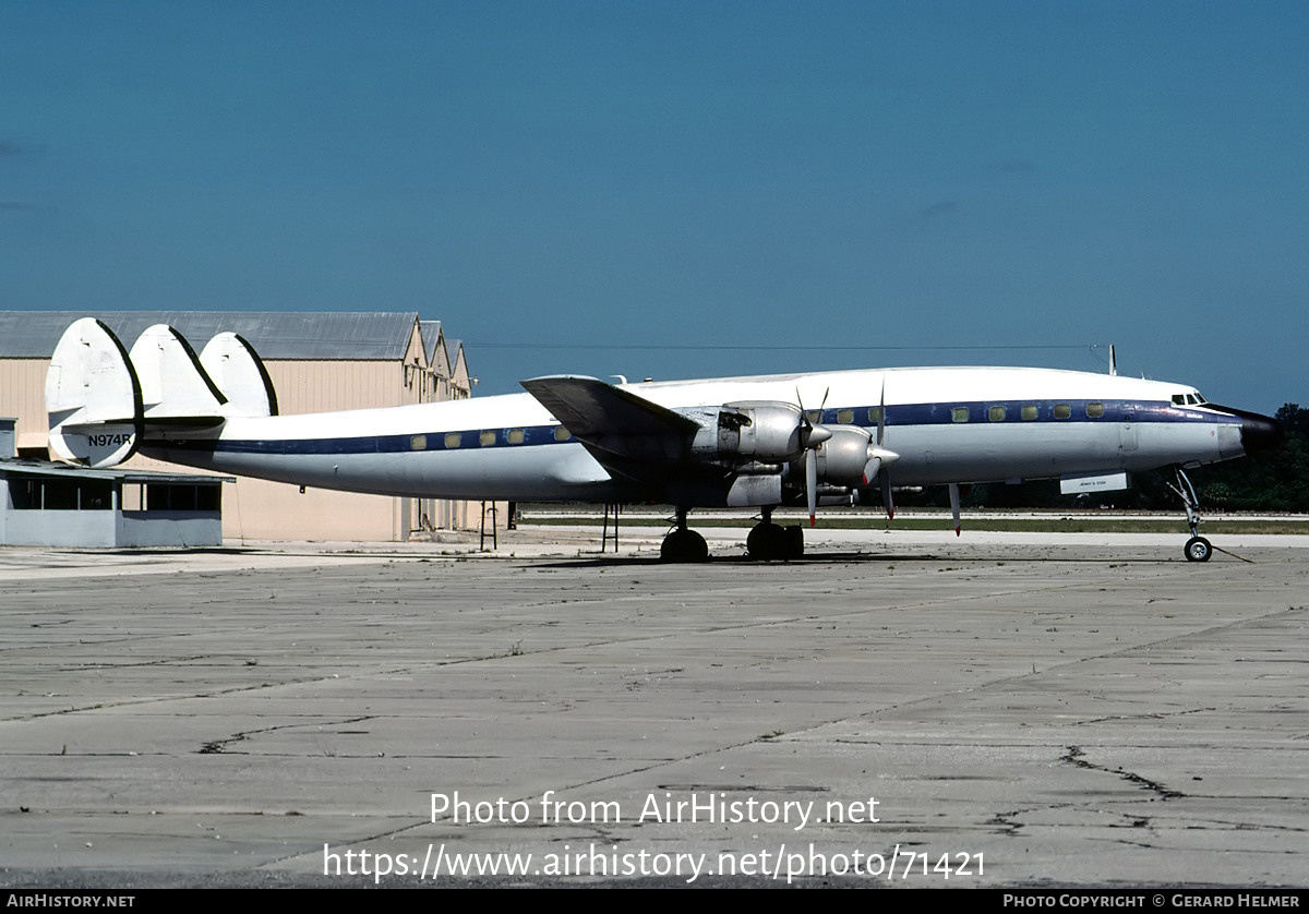 Aircraft Photo of N974R | Lockheed L-1649A(F) Starliner | AirHistory.net #71421