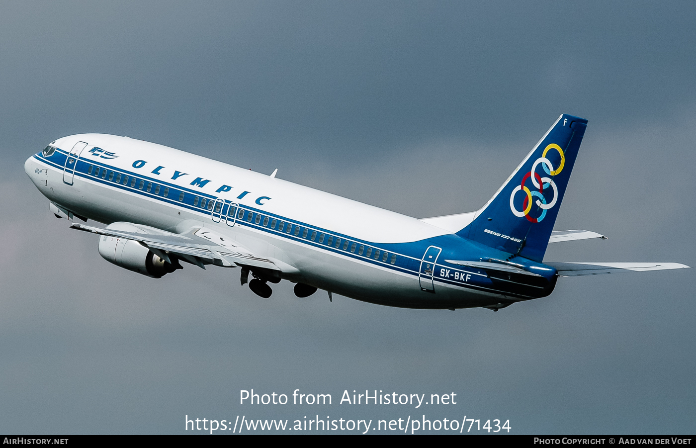 Aircraft Photo of SX-BKF | Boeing 737-484 | Olympic | AirHistory.net #71434