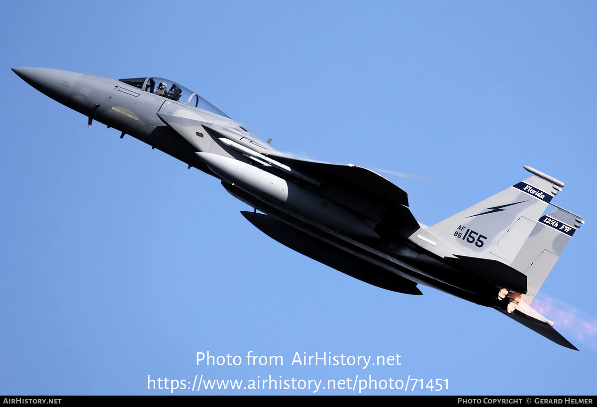 Aircraft Photo of 86-0155 / AF86-155 | McDonnell Douglas F-15C Eagle | USA - Air Force | AirHistory.net #71451