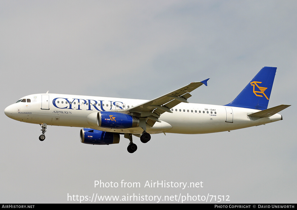 Aircraft Photo of 5B-DAT | Airbus A320-231 | Cyprus Airways | AirHistory.net #71512