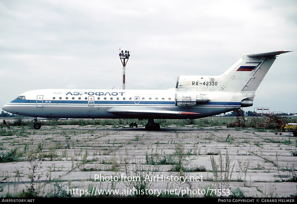 Aircraft Photo of RA-42330 | Yakovlev Yak-42 | Aeroflot | AirHistory.net #71553