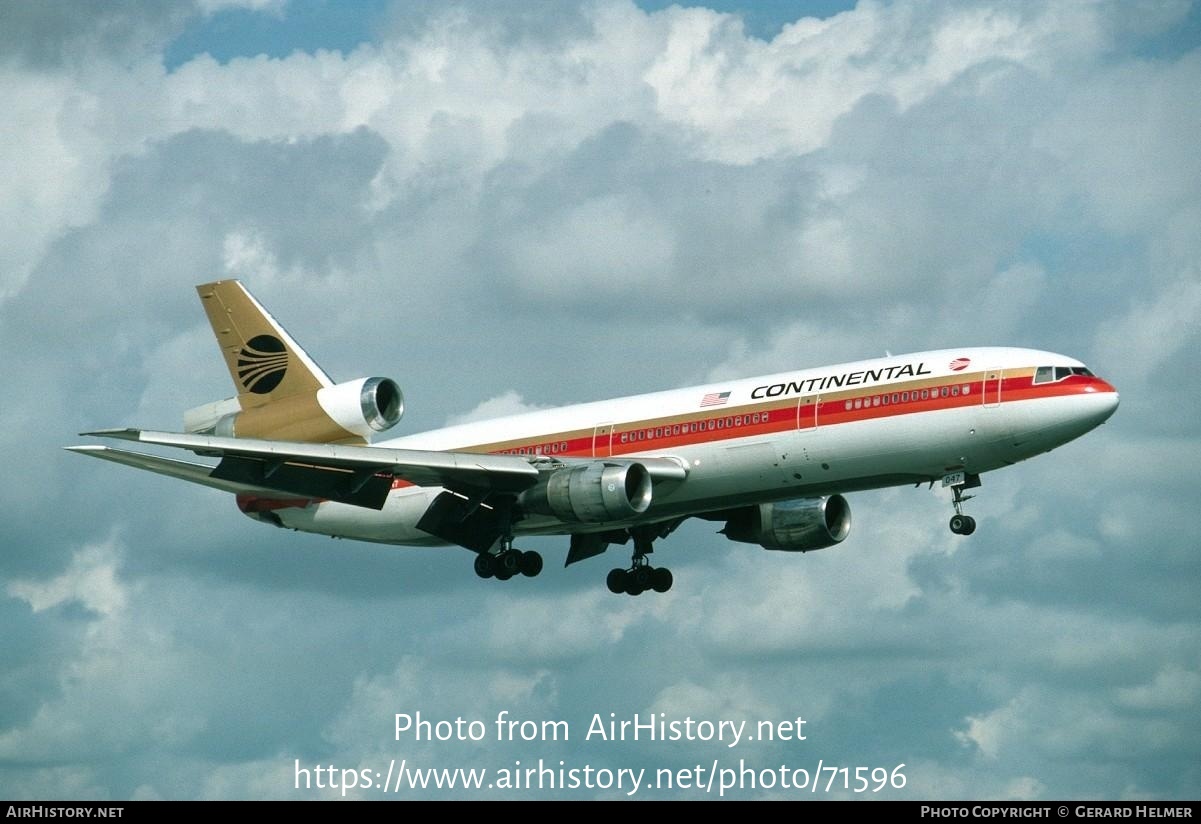 Aircraft Photo of N68047 | McDonnell Douglas DC-10-10 | Continental Airlines | AirHistory.net #71596