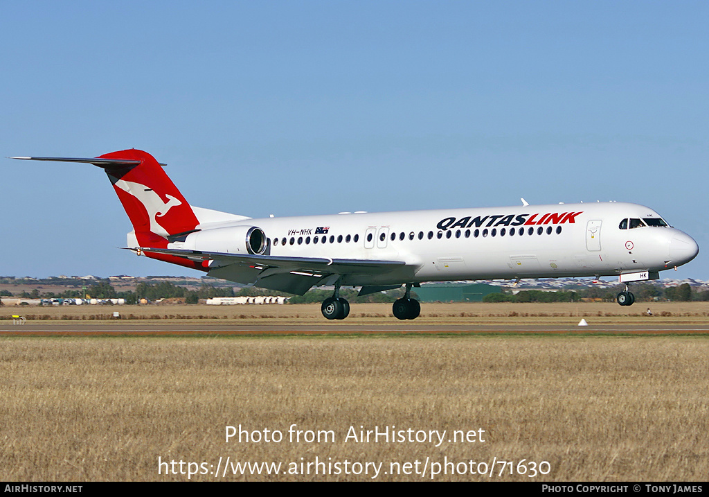 Aircraft Photo of VH-NHK | Fokker 100 (F28-0100) | QantasLink | AirHistory.net #71630