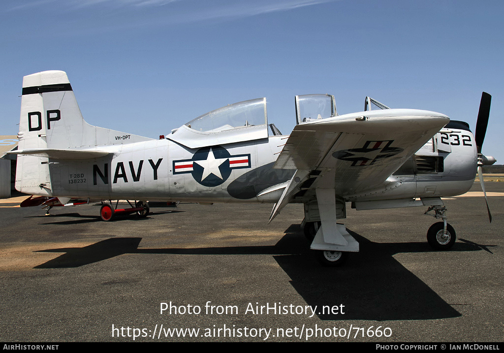 Aircraft Photo of VH-DPT / 138232 | North American T-28D Trojan | USA - Navy | AirHistory.net #71660