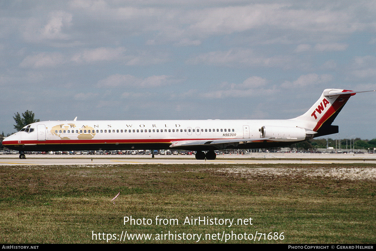 Aircraft Photo of N9630A | McDonnell Douglas MD-83 (DC-9-83) | Trans World Airlines - TWA | AirHistory.net #71686