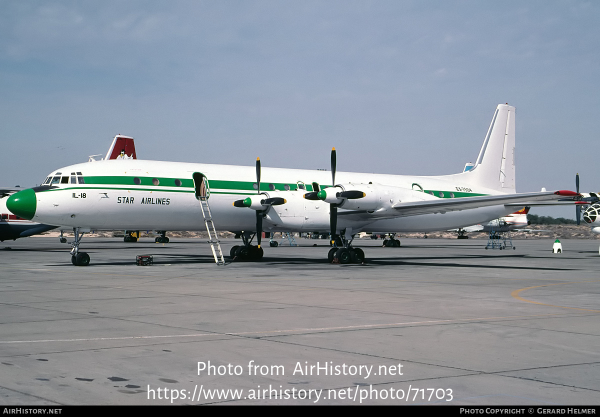 Aircraft Photo of EX-7504 | Ilyushin Il-18V | Star Airlines | AirHistory.net #71703