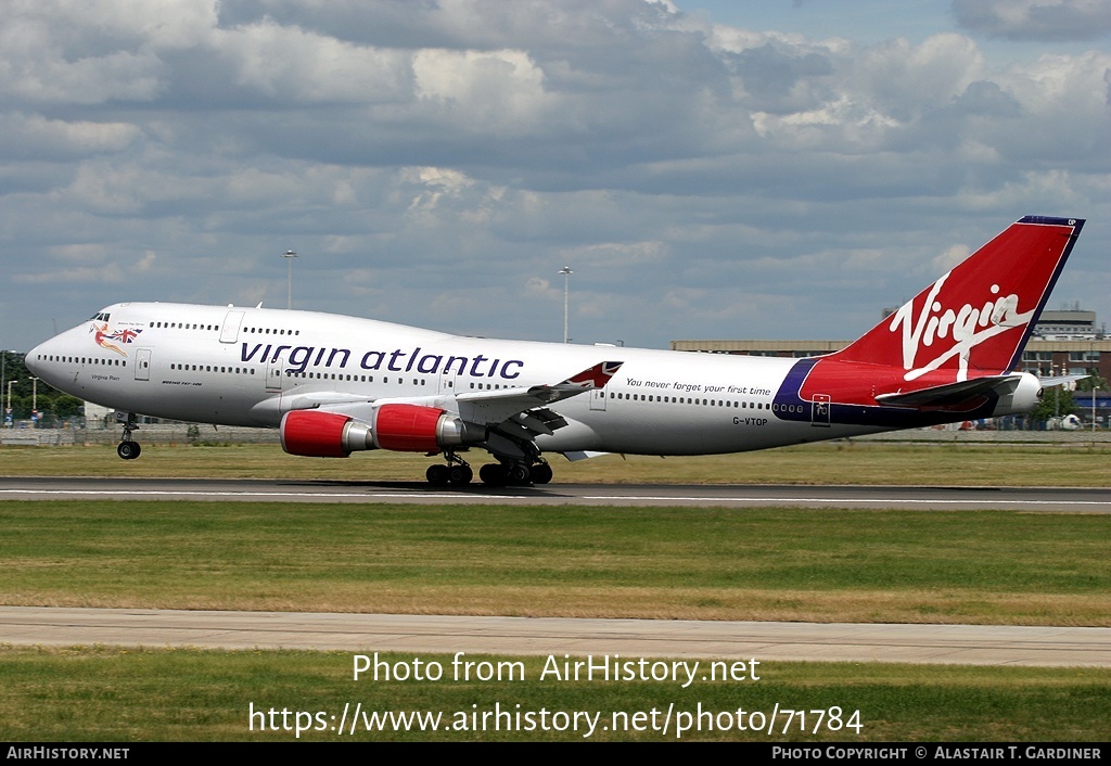 Aircraft Photo of G-VTOP | Boeing 747-4Q8 | Virgin Atlantic Airways | AirHistory.net #71784