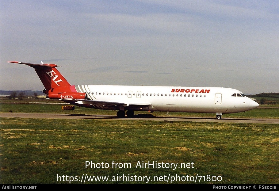 Aircraft Photo of G-AWYV | BAC 111-501EX One-Eleven | European Aircharter - EAL/EAC | AirHistory.net #71800