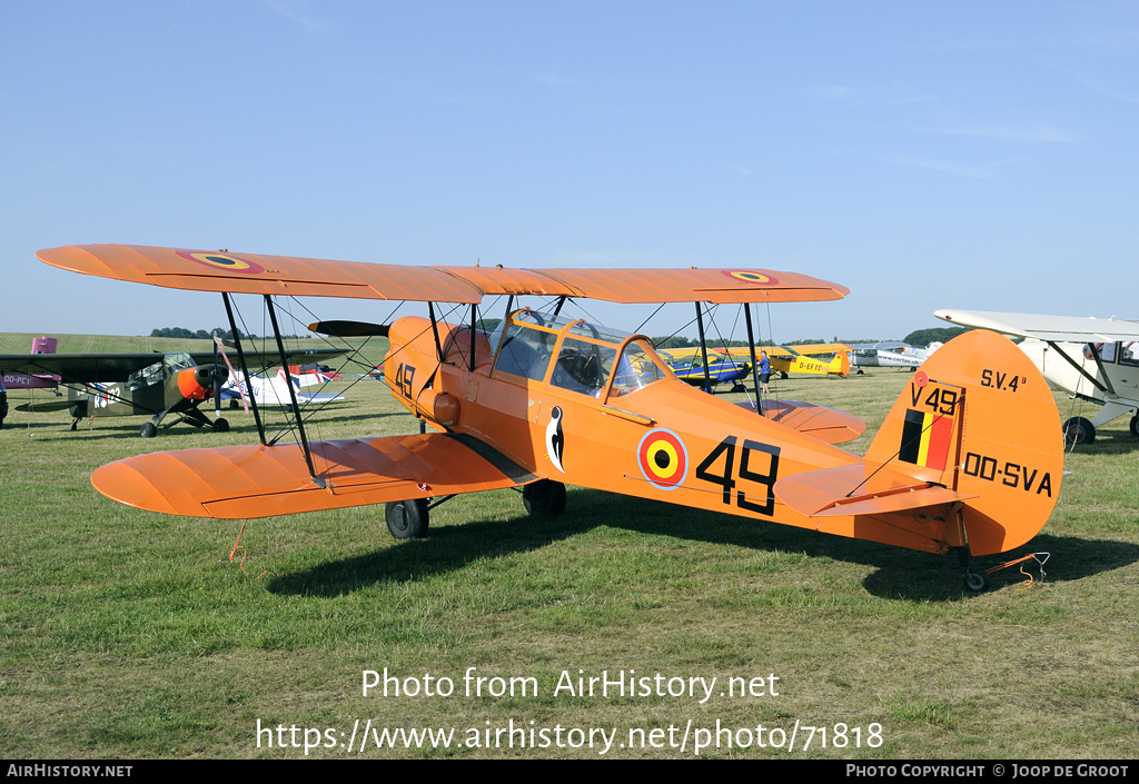 Aircraft Photo of OO-SVA | Stampe-Vertongen SV-4B | Belgium - Air Force | AirHistory.net #71818