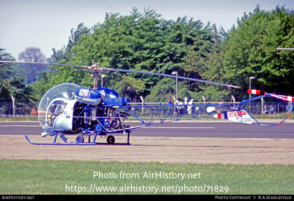 Aircraft Photo of XT206 | Westland-Bell Sioux AH1 (47G-3B-1) | UK - Army | AirHistory.net #71829