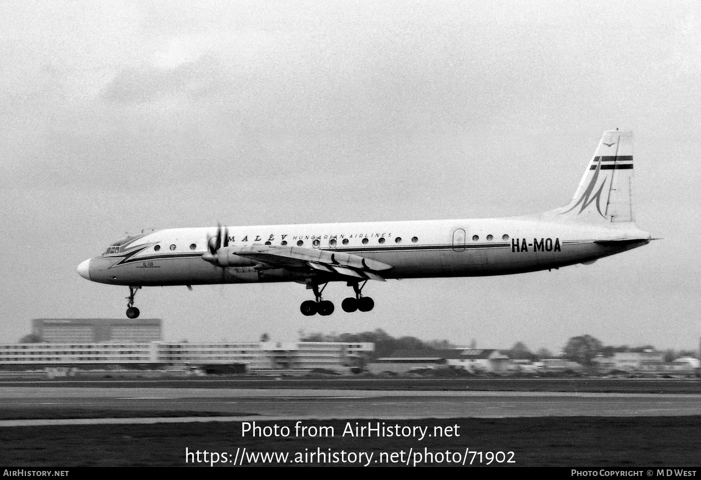 Aircraft Photo of HA-MOA | Ilyushin Il-18V | Malév - Hungarian Airlines | AirHistory.net #71902