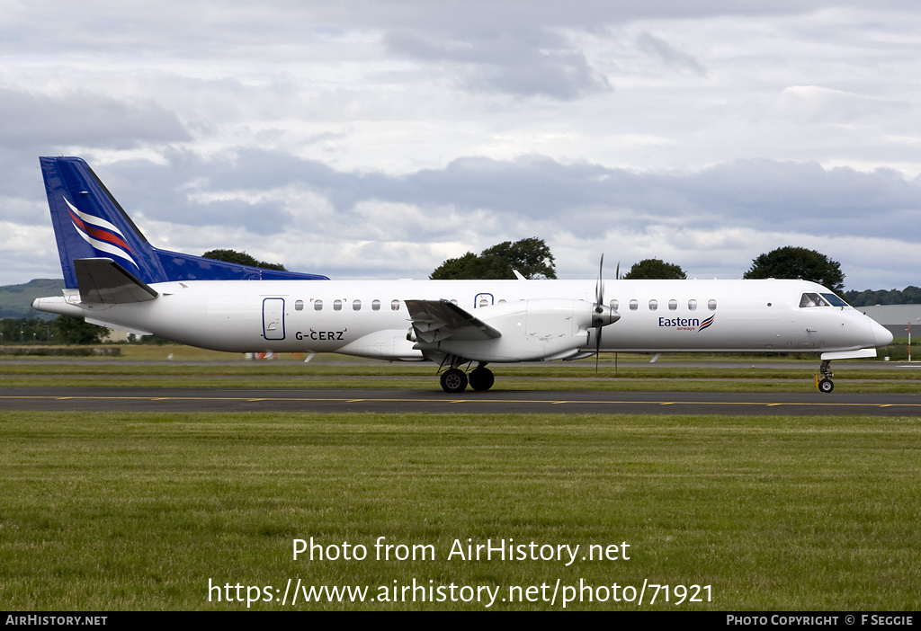 Aircraft Photo of G-CERZ | Saab 2000 | Eastern Airways | AirHistory.net #71921