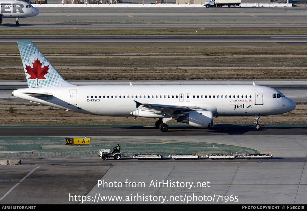 Aircraft Photo of C-FPWD | Airbus A320-211 | Air Canada Jetz | AirHistory.net #71965