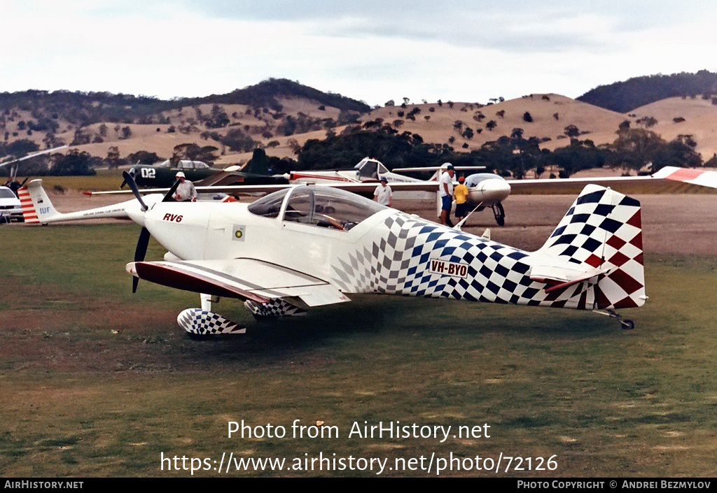 Aircraft Photo of VH-BYO | Van's RV-6 | AirHistory.net #72126