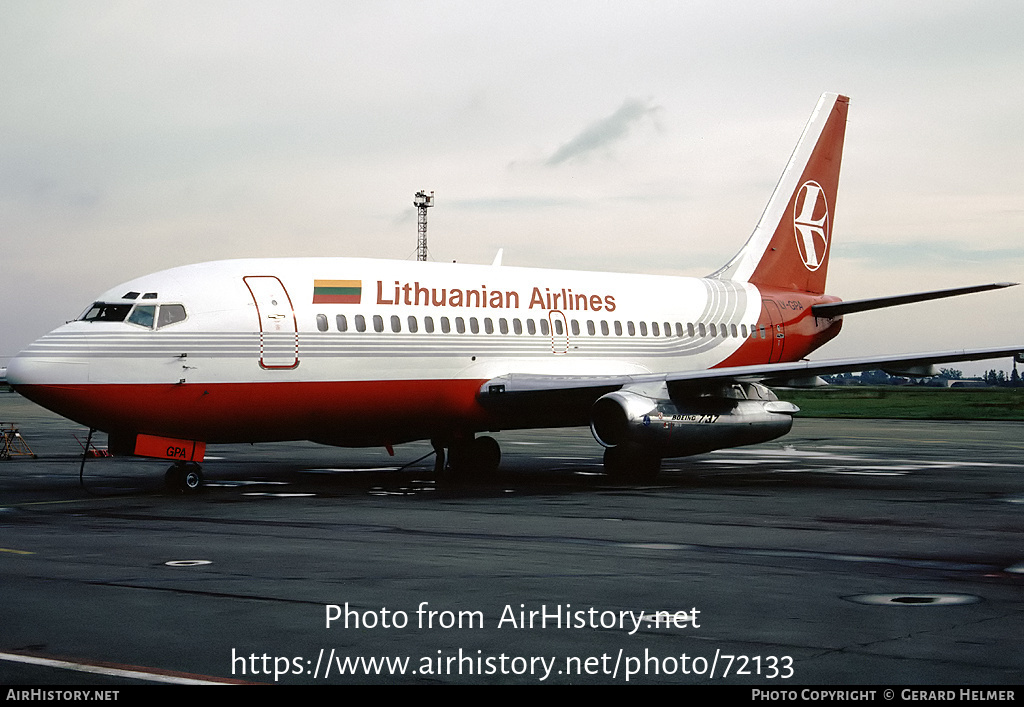 Aircraft Photo of LY-GPA | Boeing 737-2Q8/Adv | Lithuanian Airlines | AirHistory.net #72133