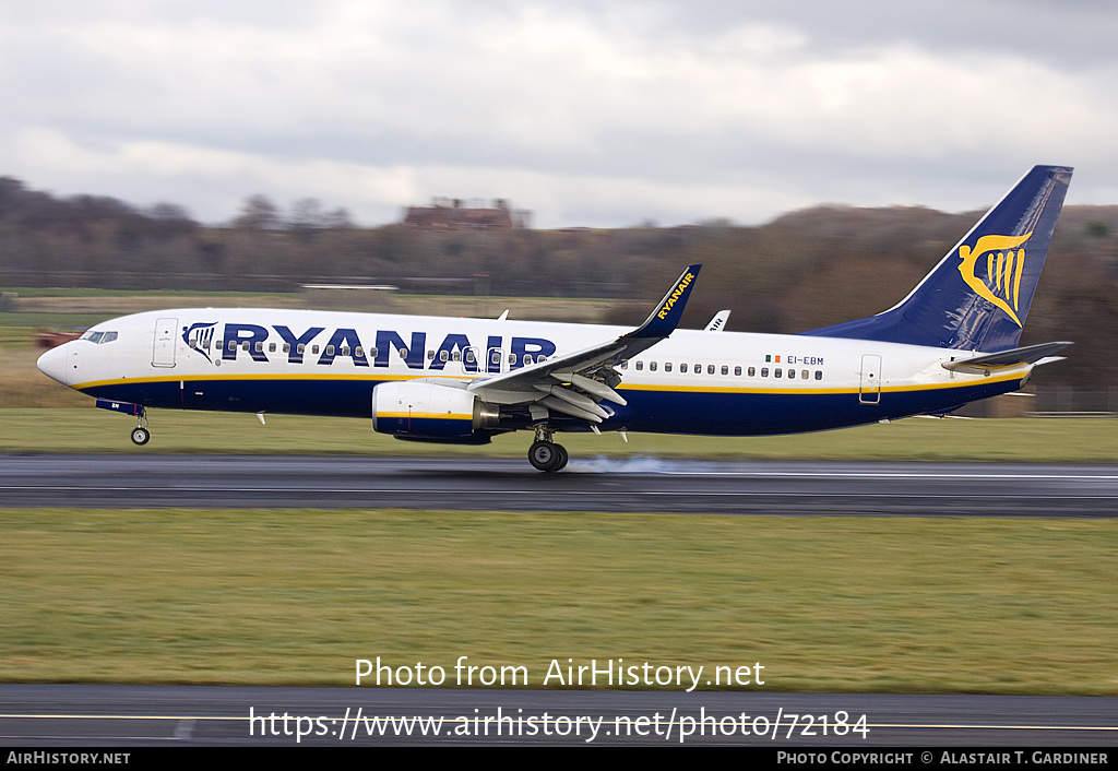 Aircraft Photo of EI-EBM | Boeing 737-8AS | Ryanair | AirHistory.net #72184