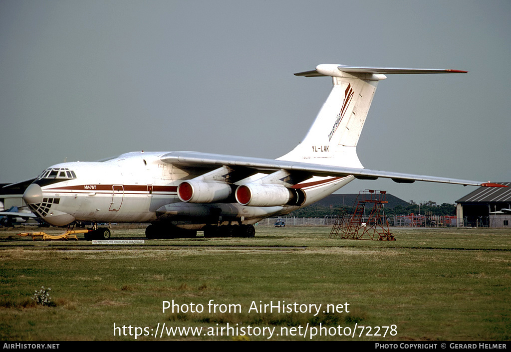 Aircraft Photo of YL-LAK | Ilyushin Il-76T | Inversija | AirHistory.net #72278