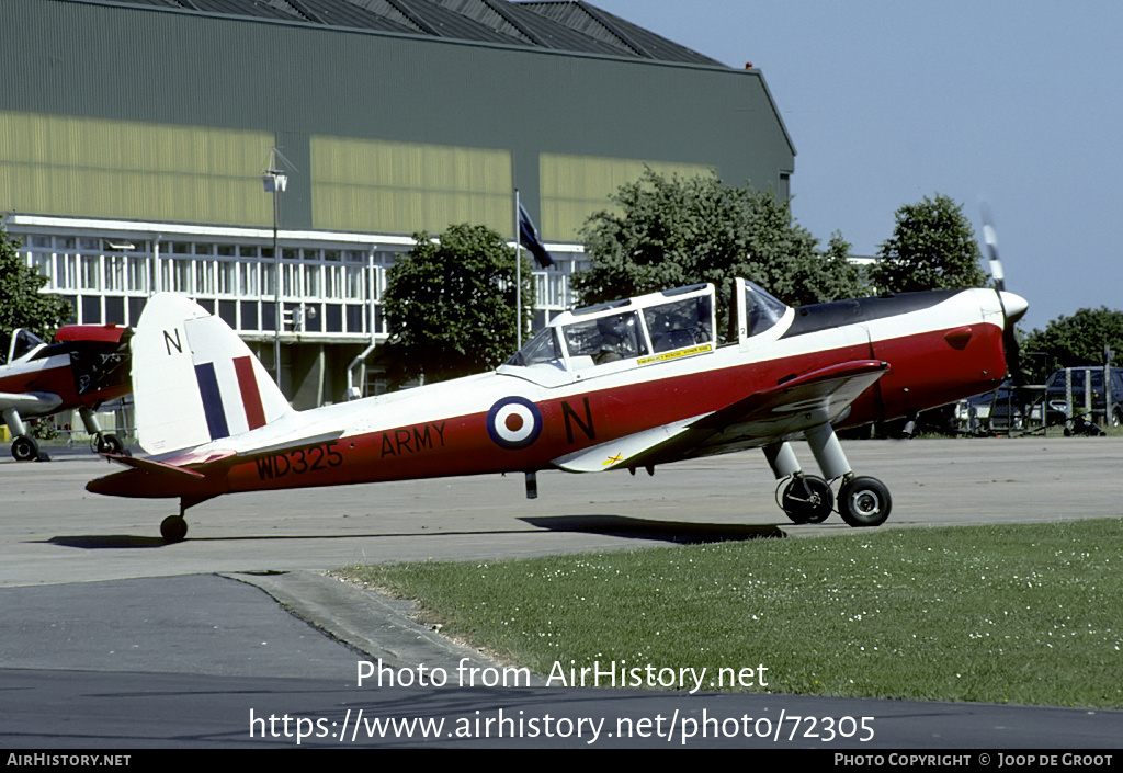 Aircraft Photo of WD325 | De Havilland DHC-1 Chipmunk T10 | UK - Army | AirHistory.net #72305