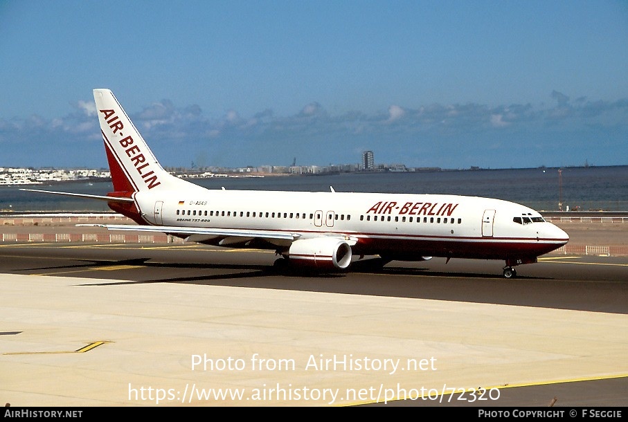 Aircraft Photo of D-ABAS | Boeing 737-86J | Air Berlin | AirHistory.net #72320