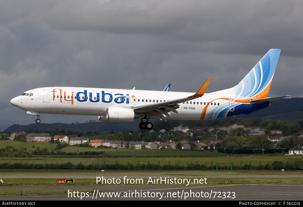 Aircraft Photo of A6-FDB | Boeing 737-8GQ | Flydubai | AirHistory.net #72323