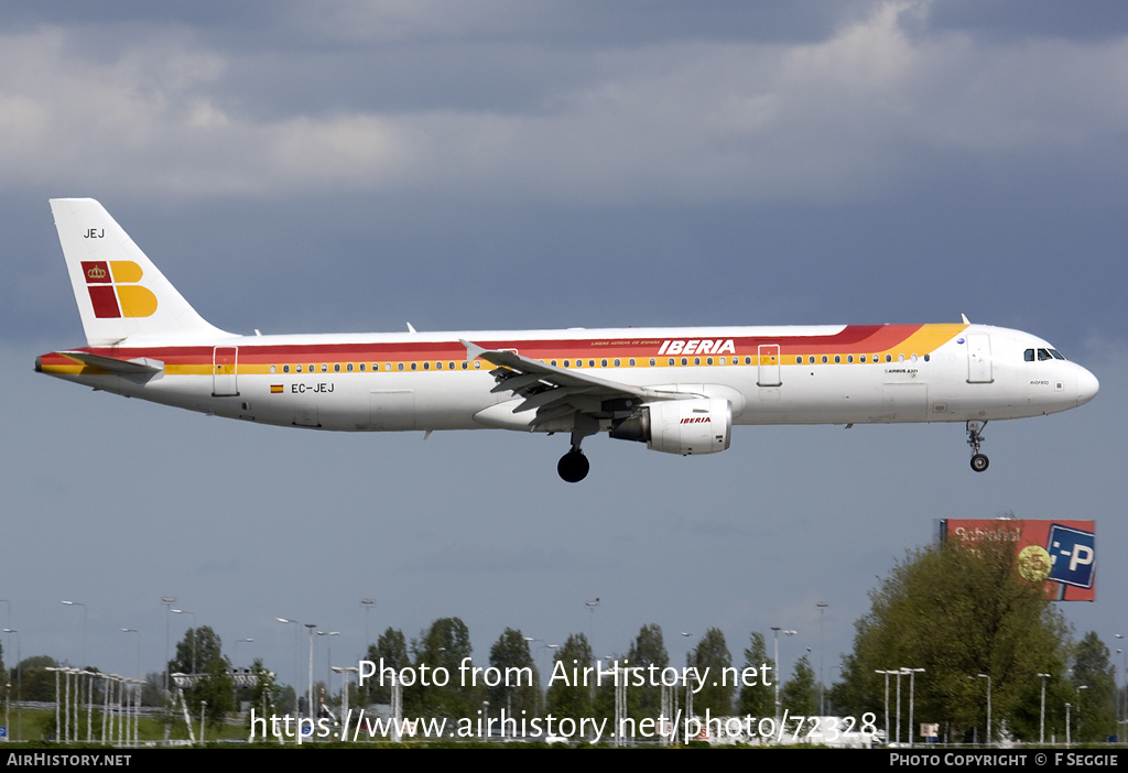 Aircraft Photo of EC-JEJ | Airbus A321-211 | Iberia | AirHistory.net #72328