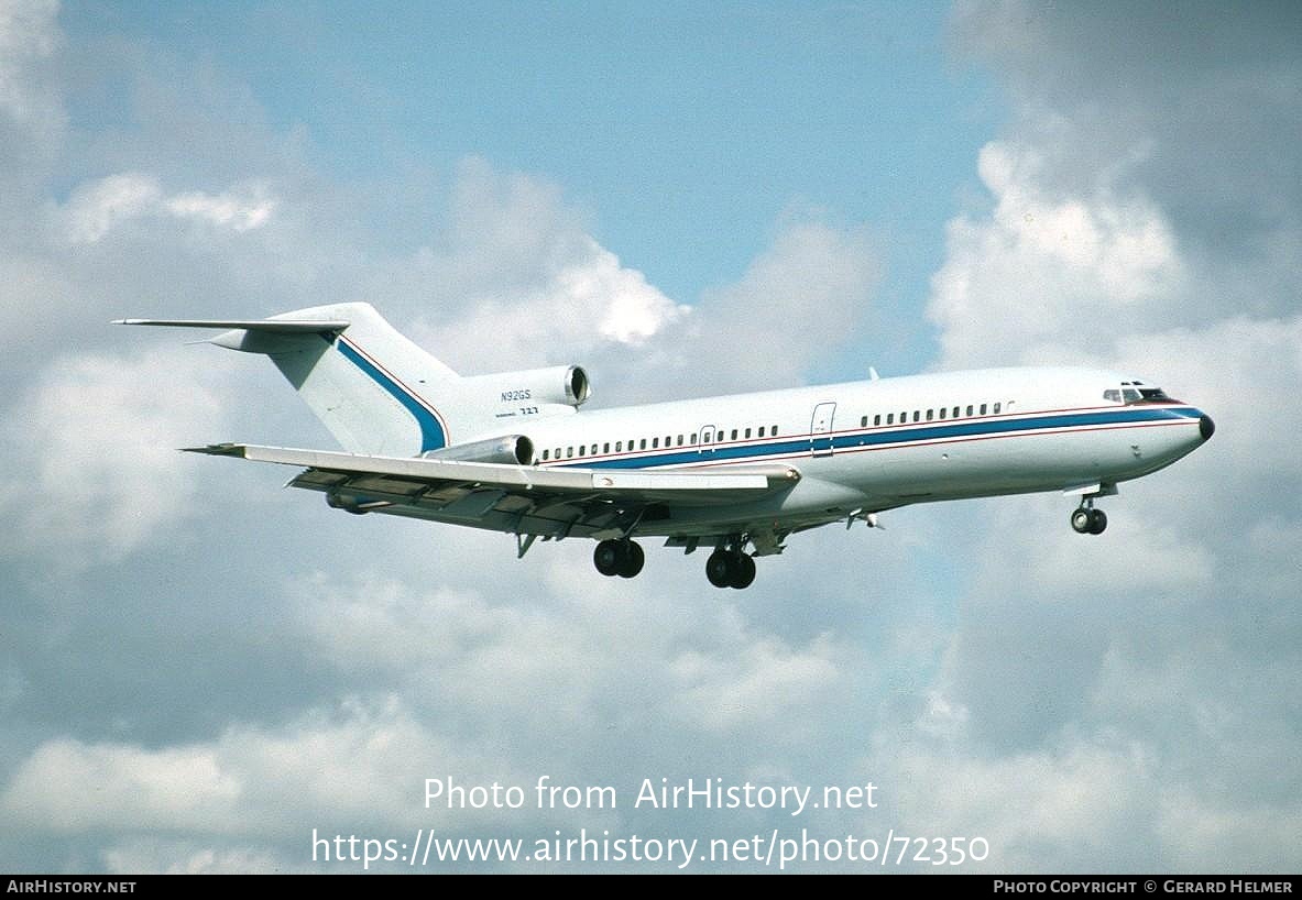 Aircraft Photo of N92GS | Boeing 727-44 | AirHistory.net #72350